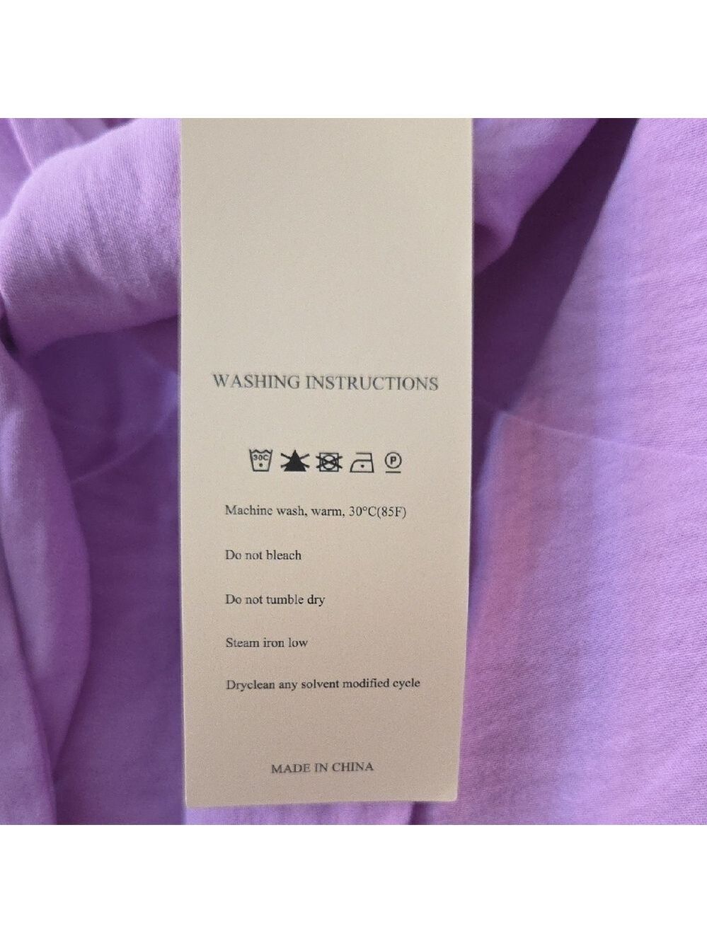 Dokotoo Lilac Puff Sleeve Tie Front Mini Dress Medium - Picture 8 of 8